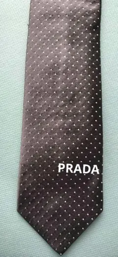 PRADA 総柄 ブラック シルク100％ メンズ ネクタイ 8873 - メルカリ