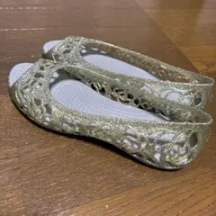 Crocs イザベラグリッター　フラットシューズ　23 〜23.5 美品