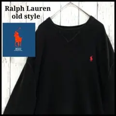 ラルフローレン★スウェット XL ヴィンテージ 黒 Ralph Lauren