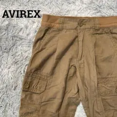 AVIREX レディースカーゴパンツ カーキ【S】ウエストゴム ミリタリー