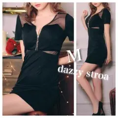 dazzy stroaフロントジップミニドレス♡キャバドレス♡M