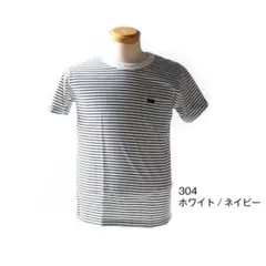 ストライプ 半袖Tシャツ 左胸ポケット付き