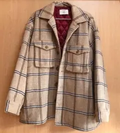 jouetie ウールライクジャケット　チェック　コート　アウター