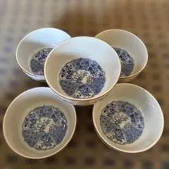 桃山　小鉢　5個セット　INTHE GLAZE 昭和レトロ