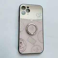 新品✨ iPhone11 Pro ケース ミラー リング付き キラキラ ピンク