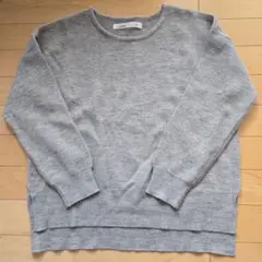 Löytää ロユタ　グレー 長袖ニットセーター