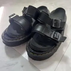 Dr. Martens ダブルストラップ サンダル ブラック - メルカリ