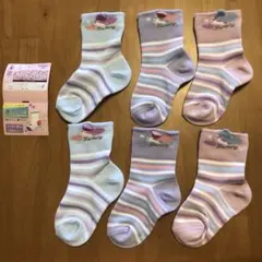 はくラボ みみ付きユニコーン靴下クルー丈3足組15〜20㎝ すべり止め付き 新品