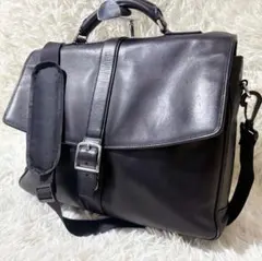 COACH ブリーフケース A4収納可 ベルト 2way ブラック 大容量