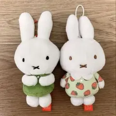 ミッフィー ぬいぐるみ マスコット いちご グリーン2個セット