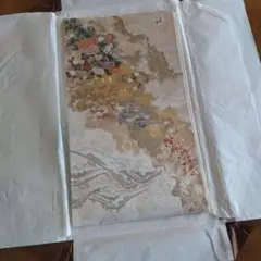 袋帯 白地 菊 牡丹 松 楓 豪華
