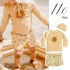 SALE 110サイズ 3点SET 水着 ラッシュガード 長袖 男の子 UV