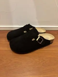 BIRKENSTOCK Boston スエード サンダル ブラック 37 美品のサムネイル