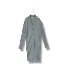 ナノユニバース リブロングカーディガン　グレー 薄手 春コーデ　大人きれいめ