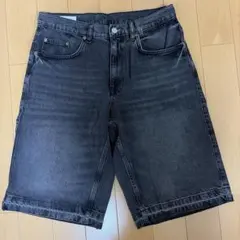 ZARA デニムショーツ　ジョーツ　バギー ブラック　EU38のサムネイル