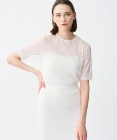 uncrave Tシャツ 半袖 トリコットシフォン ハーフスリーブカットソー 2