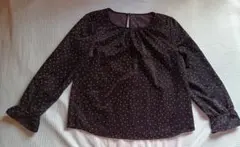 ロペ　ピクニック　黒　トップス　カットソー　レディース　38　ドット　春　秋