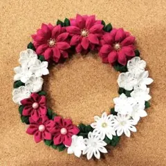 つまみ細工　華リースR1026