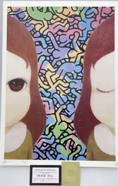 DEATH NYC 世界限定100枚 奈良美智 ／キースヘリングロッタちゃん13 世界限定100枚 DEATH NYC アートポスター A45 キースへリング