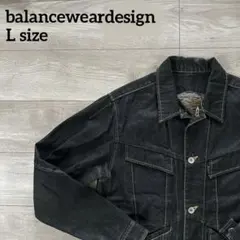 balanceweardesign デニムジャケット Gジャン　L ブラックのサムネイル