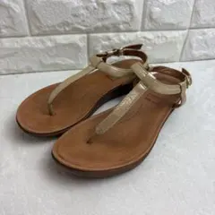 【美品】fitflop フィットフロップ サンダル トング 本革 レザー23cmのサムネイル