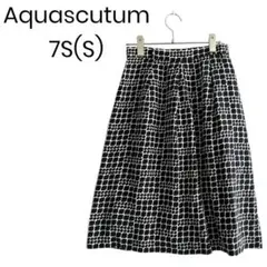 Aquascutum フレアスカート シルク100% 上品 きれいめ 1662のサムネイル