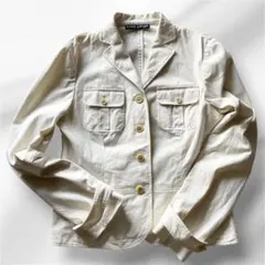 【美品】ラルフローレン サファリジャケット ベージュ 5 ストレッチ羽織り