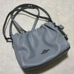 大幅値下げ！美品COACH シティバケットバッグ ショルダー ブルーグレー 