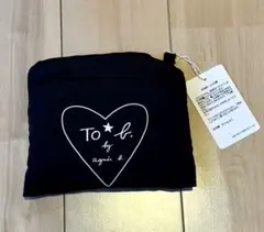 agnès b. アニエスベー　ハート型エコバッグ ブラック　新品未使用タグ付き