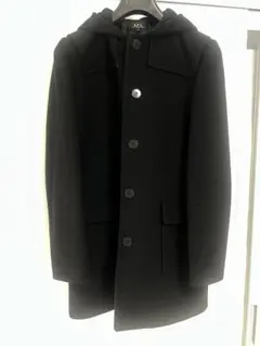 超美品　A.P.C. フード付きウールコート XS ブラック