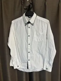 COMME CA ISM ホワイトストライプシャツ 150cm