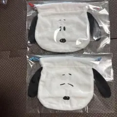 スヌーピー ふわふわ巾着&ポーチ　コレクション　2種セットガチャガチャ