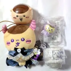 ちいかわ てんしとあくま マスコット 貯金箱 おちょこ くりまんじゅう セット