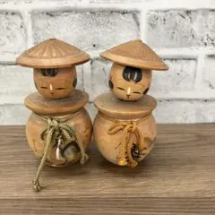 創作こけし 内閣総理大臣賞受賞の渡辺正雄作「無心」29cm 36cm セット