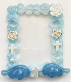 水色&白ホイップデコ