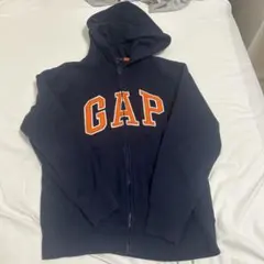 GAP ネイビー フード付きジップアップパーカーキッズ