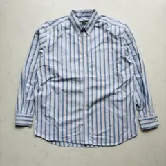 90s エディーバウアー 長袖シャツ ストライプ コットン L相当（H72）