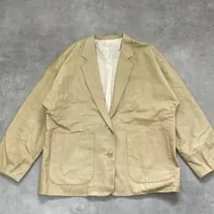 Sisii シシ 牛皮皮革外套 テー拉德米色 M BV41