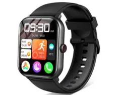 スマートウォッチBluetooth5.3通話機能1.9インチ大画面(Black)