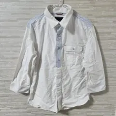 【M】Billabong ビラボン 長袖シャツ ホワイト 胸ポケットのサムネイル