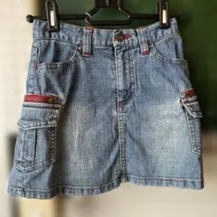 №14デニムスカート ジッパーポケット付き120