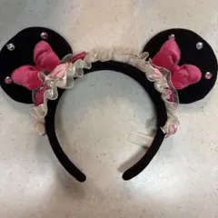 ディズニー ミニー 薔薇 カチューシャ ⚠️汚れあり(接着剤の跡)