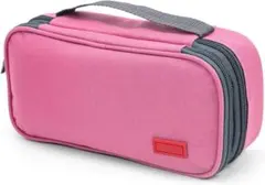 多機能　ペンケース 大容量 シンプル 筆箱 ポリエステル ジッパー付　仕分け収納