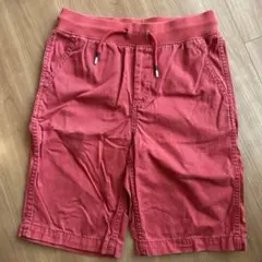赤のハーフパンツ ゴムウエスト
