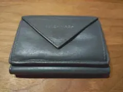 【訳あり】BALENCIAGA バレンシアガ ミニウォレット 三つ折り財布グレー