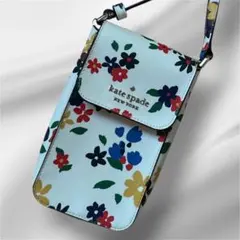 kate spade ケイトスペード スマホショルダー 花柄 ポシェット 美品 