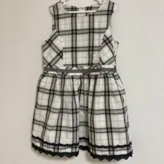 ノースリーブ　チェック柄ワンピース　120cm anyFAM
