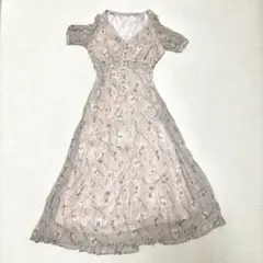 GRL グレイル 花柄ワッシャープリーツシフォンワンピース [mc055]