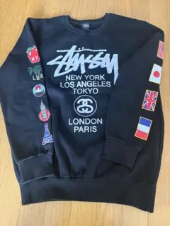 ★★美品★★STUSSY トレーナーＸＬ　黒