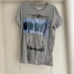DIESEL グレーTシャツ グラフィックプリント